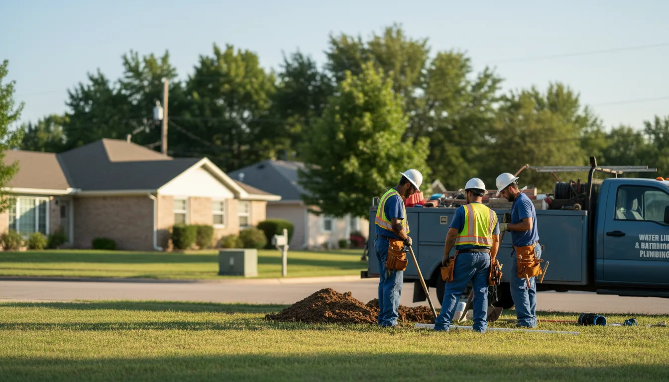 Residential water line and bathroom plumbing service in La Belle, MO